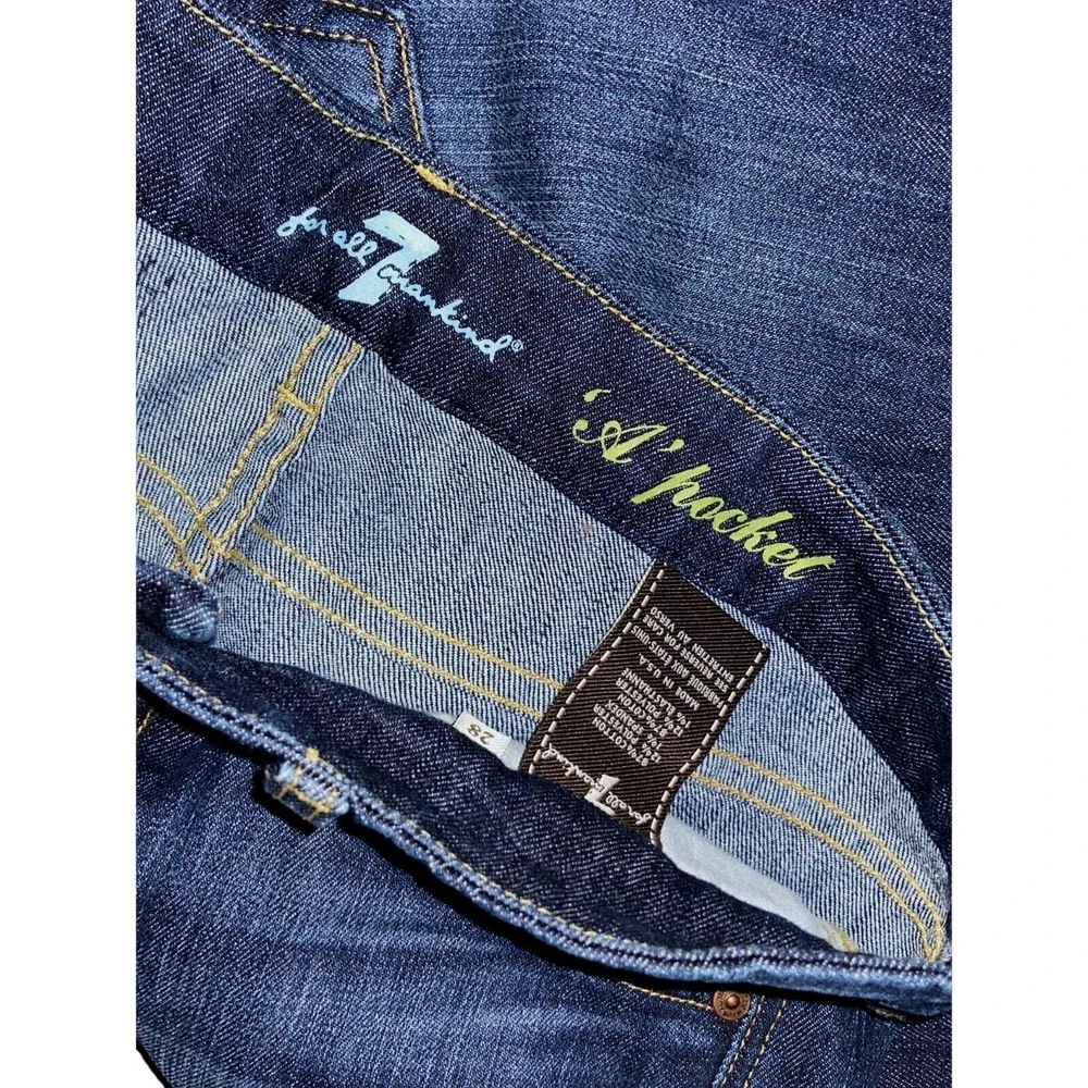 💕7 FOR ALL MANKIND 'A' POCKET Low Rise Flare Trouser Leg Jeans Size 28